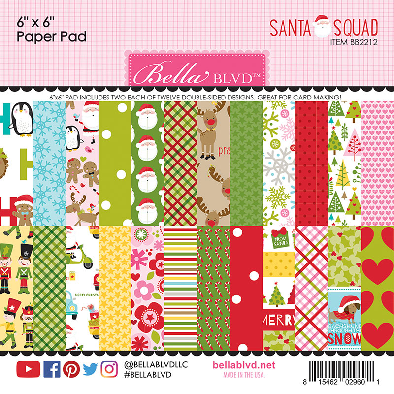 Santa Squad 6X6 Paper Pad (6 pc)