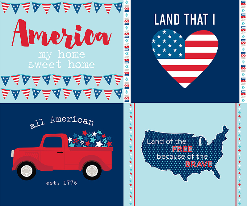 Fireworks & Freedom Fabric Panels