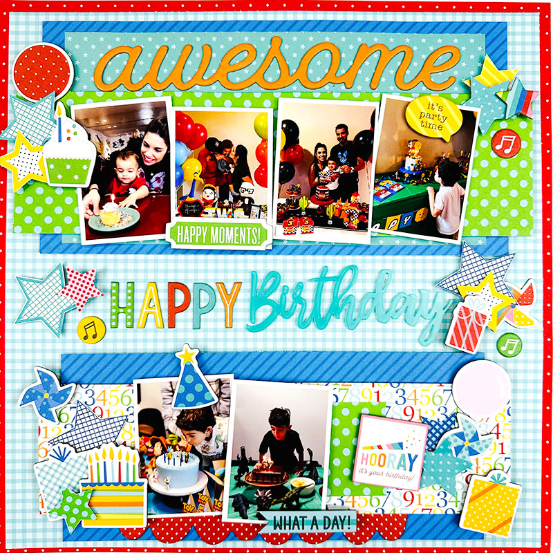NEW! Awesome Birthday Single Page Kit