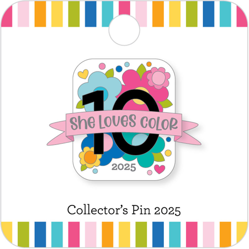 Pin Floral She Loves Color 2025