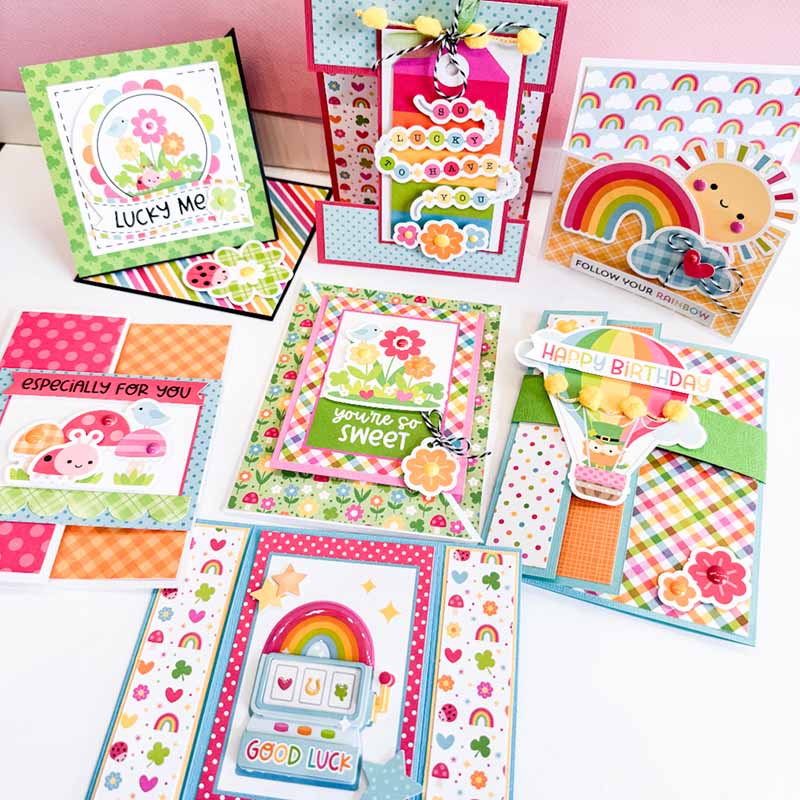 8-10am Lucky Me Fun Fold Cards with Tya