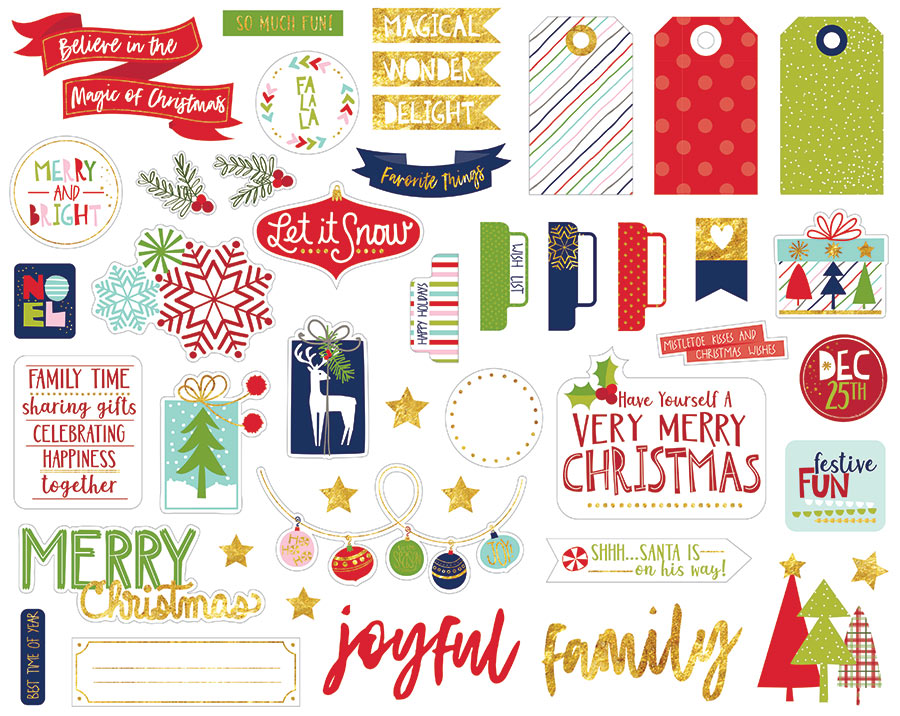 Merry Christmas Embellishment Pack